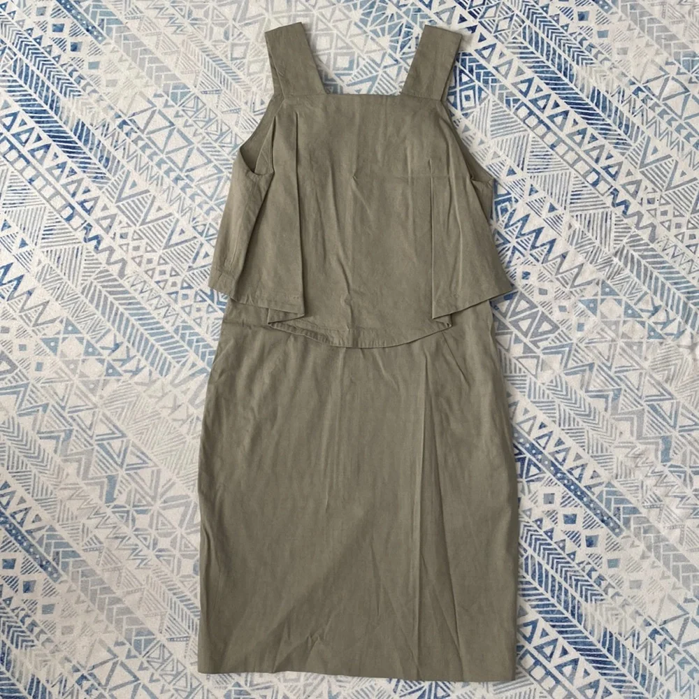 Theory Linen Blend Dress - Picture 1 of 8